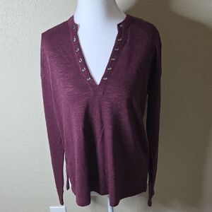 PAIGE Deep Red Knit Sweater